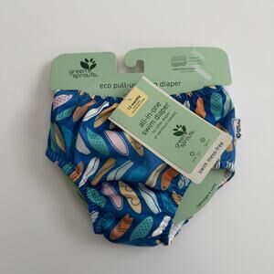 Green Sprouts eco pull-up All-In-One swim diaper blue surfboard print